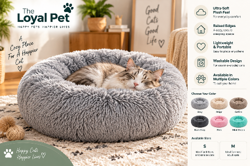 Cat Window Perch with suction cup support and cat relaxing by the window