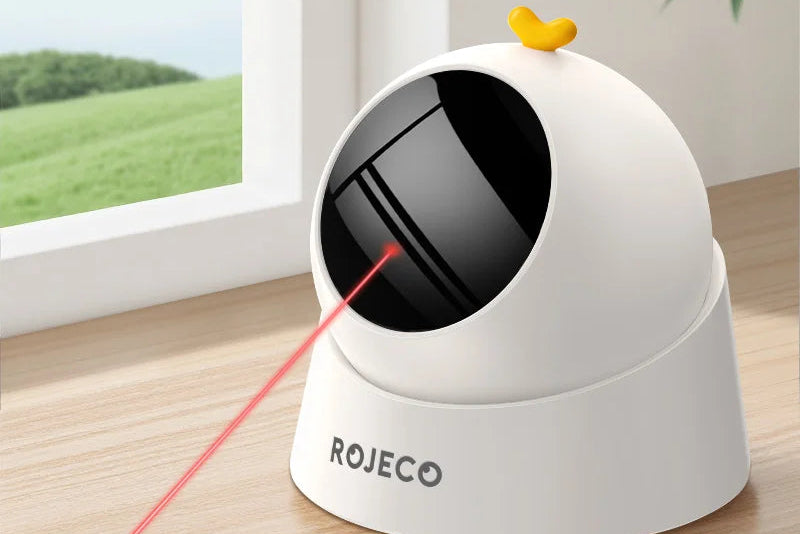 Automatic rechargeable laser cat toy for interactive indoor play